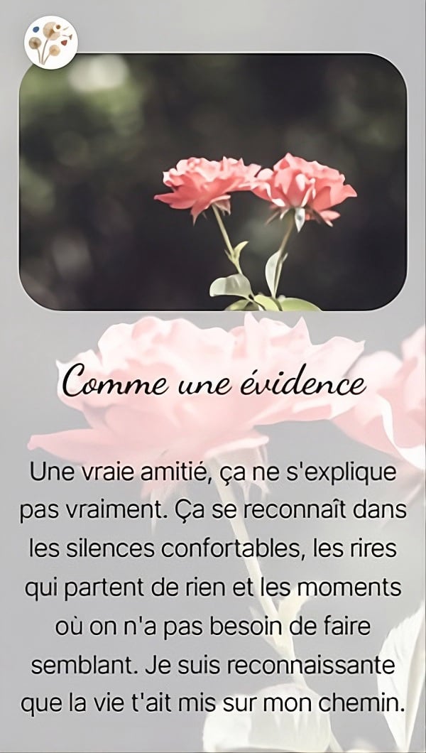 Comme une évidence