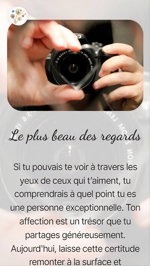 Le plus beau des regards