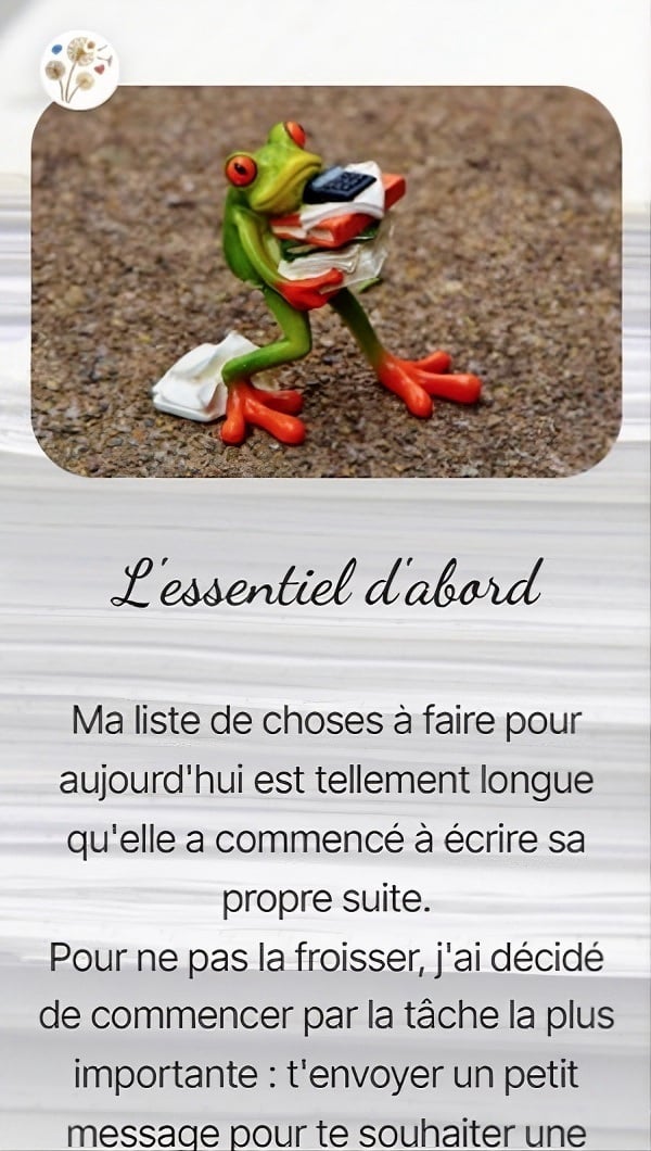 L'essentiel d'abord