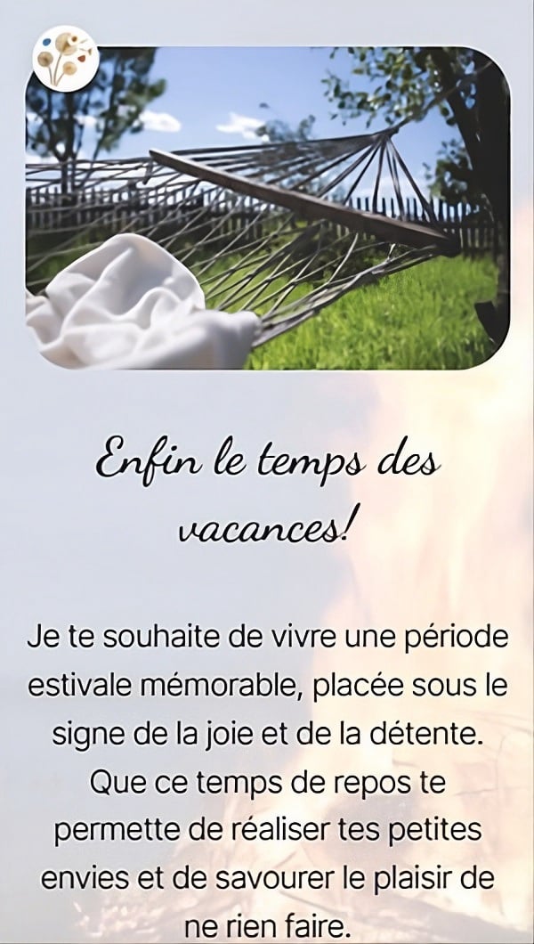 Enfin le temps des vacances