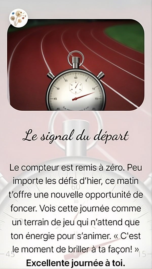 Le signal du départ