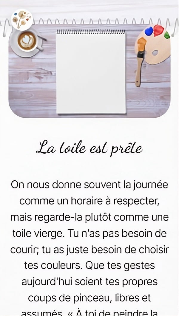 La toile est prête