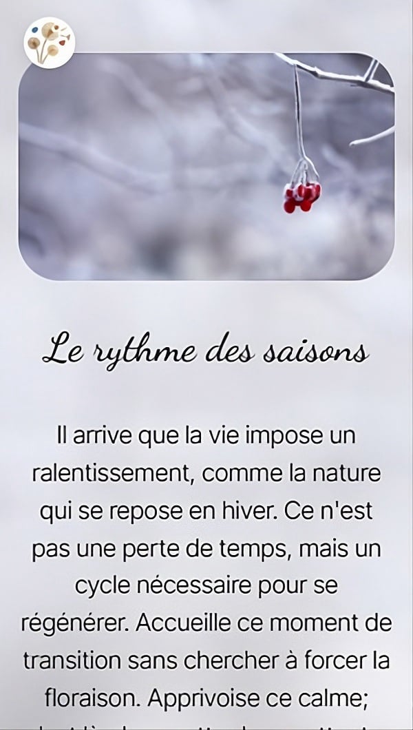 Le rythme des saisons