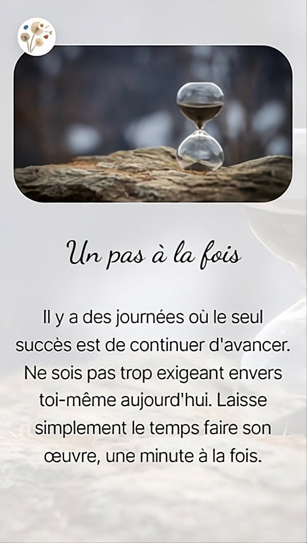 Un pas à la fois